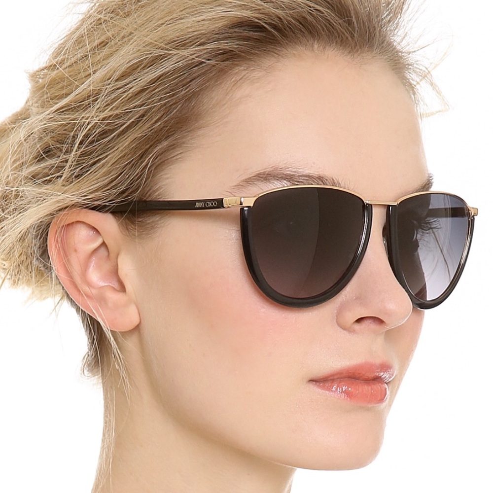 Jimmy Choo Mila Sunglasses in brown/rose gold
